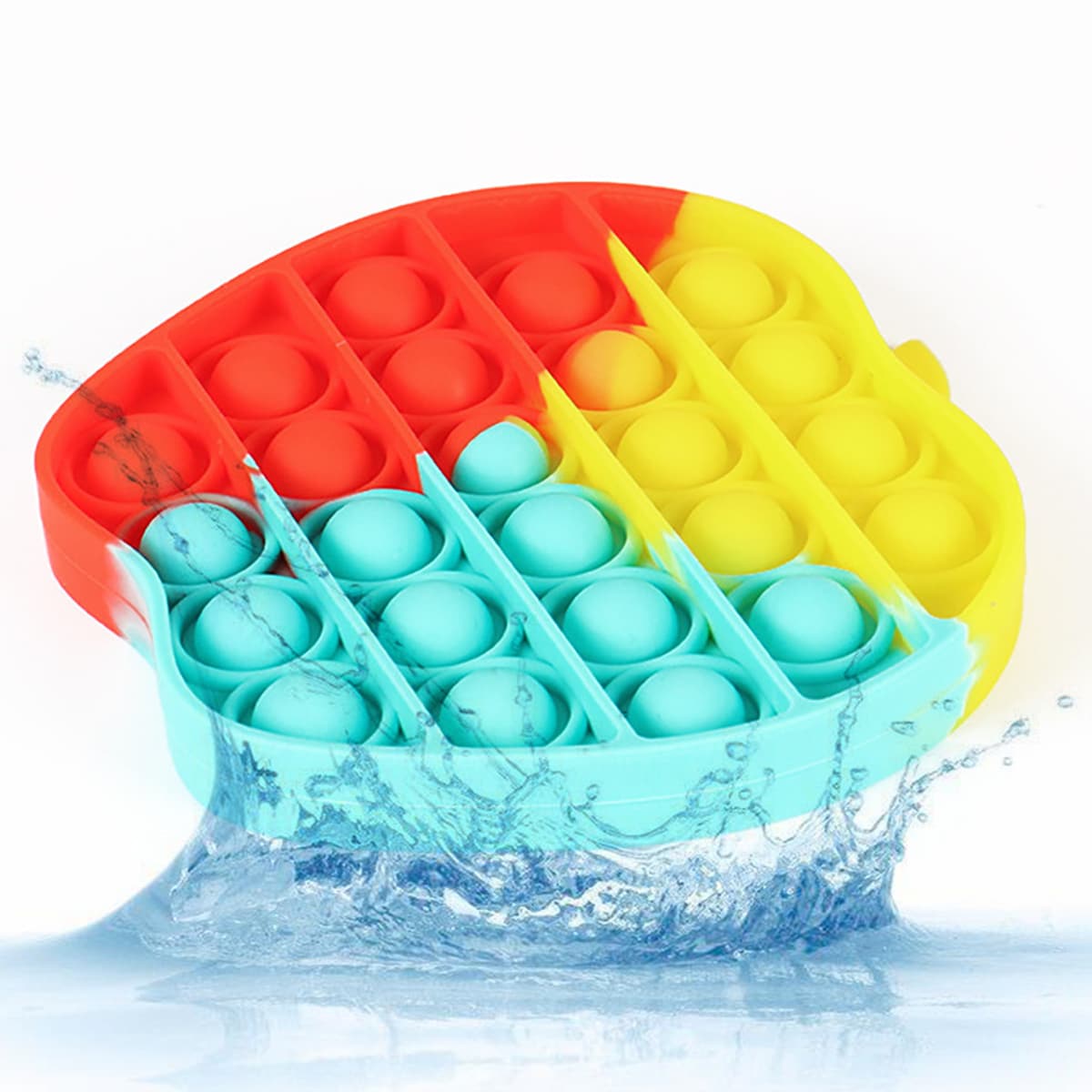 

1pc Apple Shaped Random Color Push Pop Bubble, Multicolor