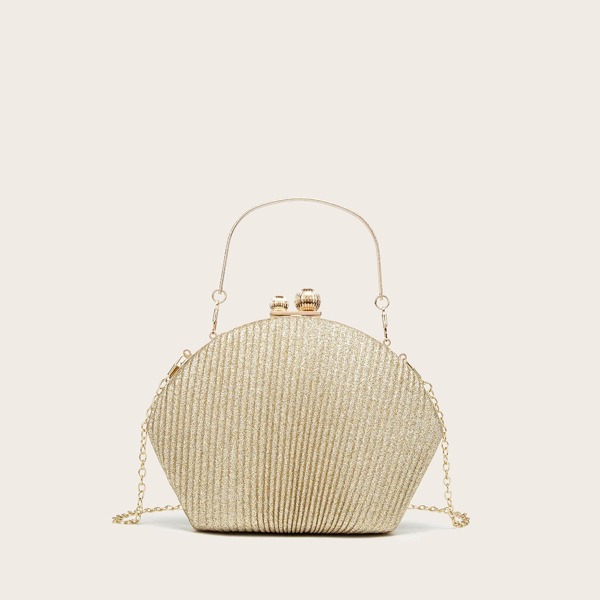 

Glitter Chain Come Bag, Gold