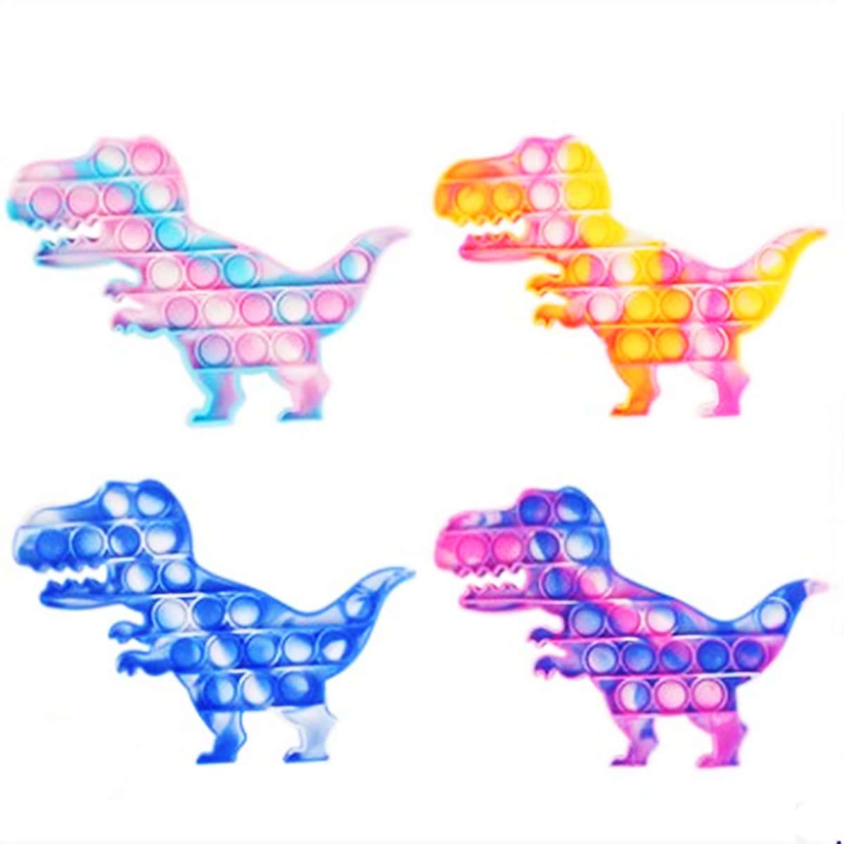 

1pc Random Color Dinosaur Push Bubble Toy, Multicolor