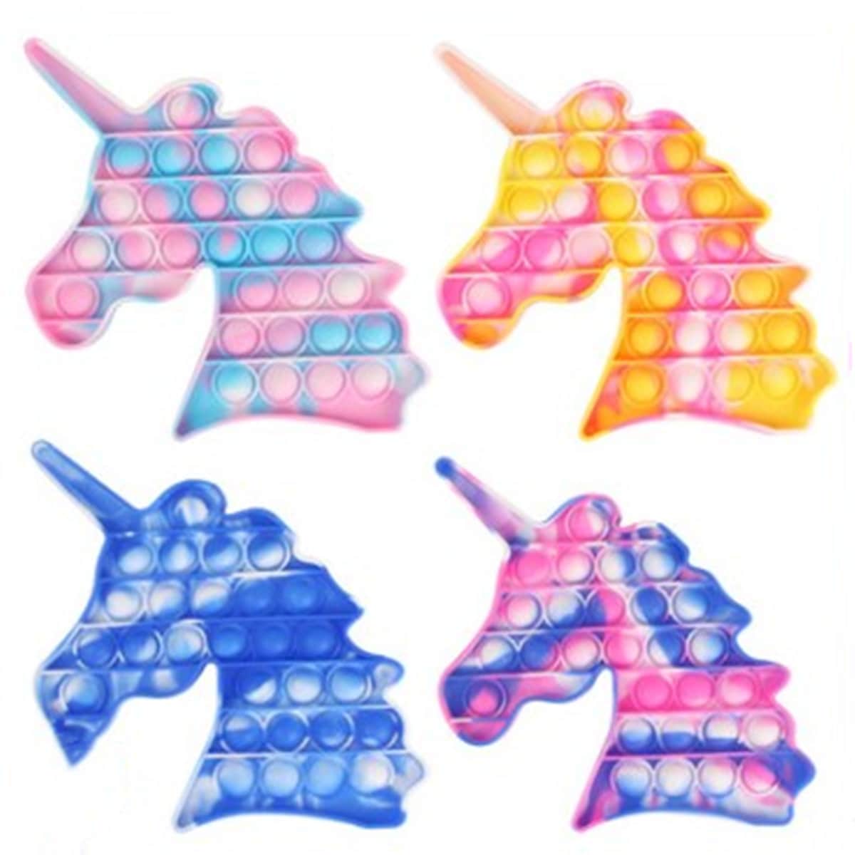 

1pc Unicorn Shaped Random Color Push Pop Bubble, Multicolor
