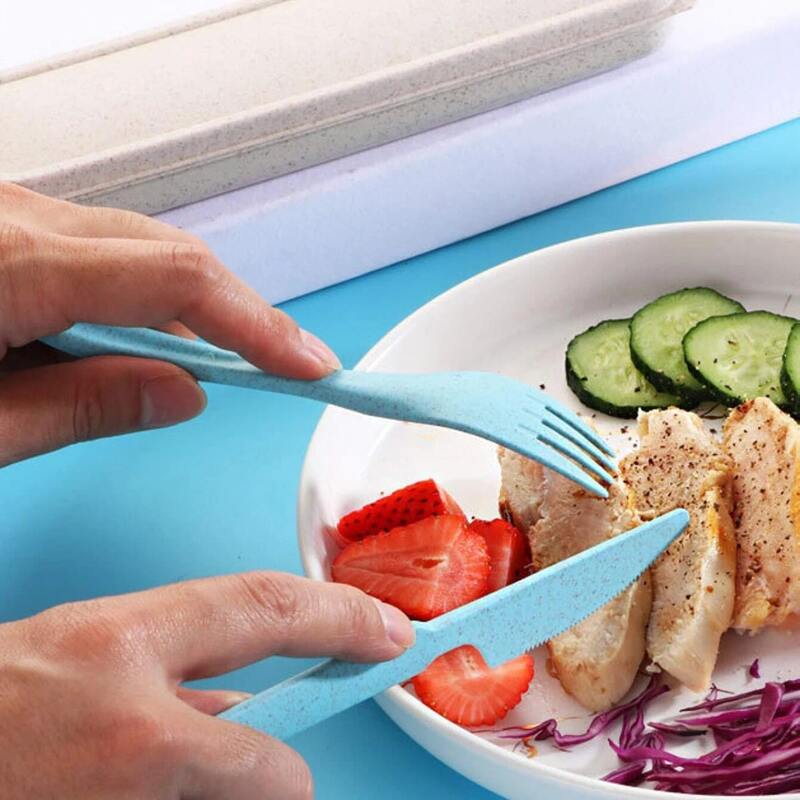 

1set Portable Random Cutlery With Box, Multicolor