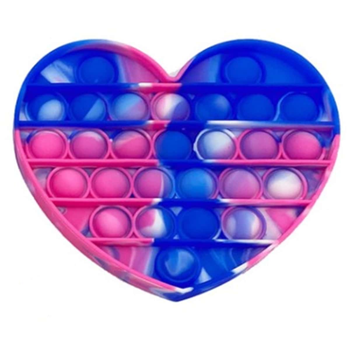 

1pc Heart Shaped Random Color Push Pop Bubble, Multicolor