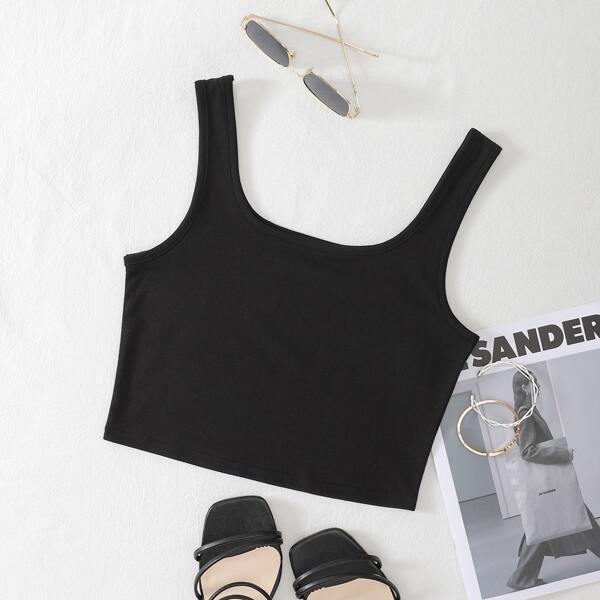 

Solid Cami Top, Black