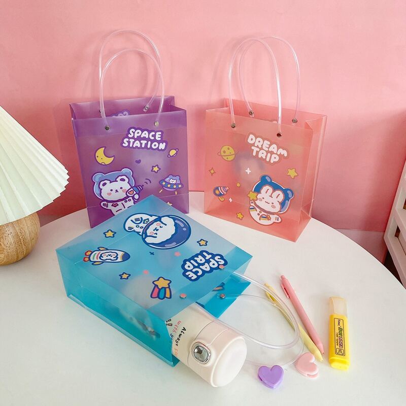 

1pc Cartoon Graphic Random Shopping Bag, Multicolor