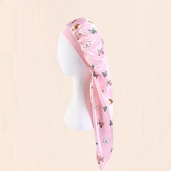 

Butterfly Print Extended Hair Bonnet, Multicolor