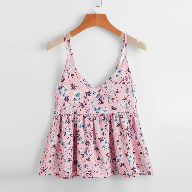 

Floral Print Cami, Pink