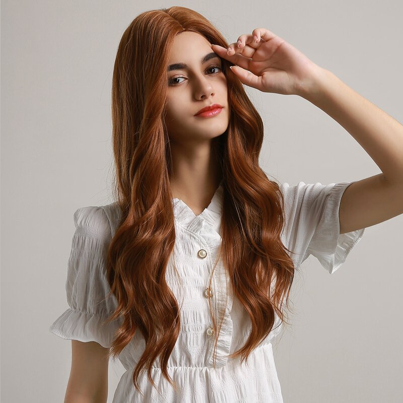 

Natural Long Curly Wig, Brown