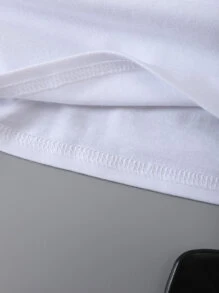 INAWLY 側抽繩短款T恤 - 白色 - 查看 3