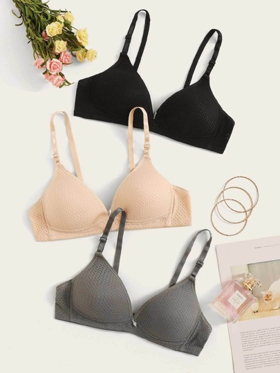Snug Zone Adjustable Strap Bra Set 3pack