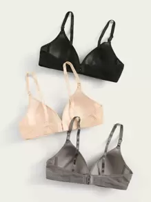 Adjustable Strap Bra Set 3pack - Multicolor - View 2