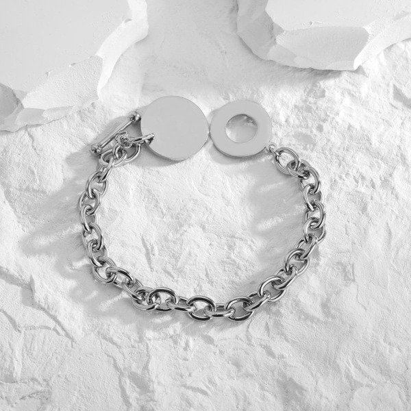 

Disc Decor Bracelet, Silver