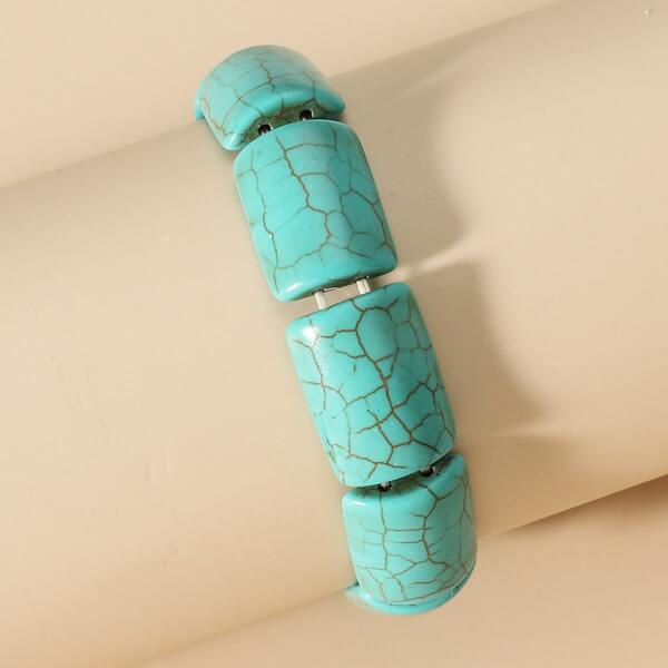

1pc Turquoise Bracelet, Green