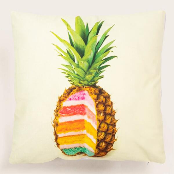 

Pineapple Pattern Cushion Cover Without Filler, Multicolor