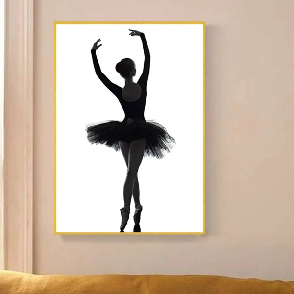 

Ballet Print Unframed Painting, Black and white