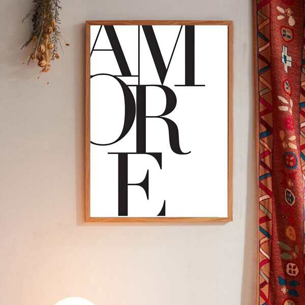 

Letter Graphic Unframed Painting, White