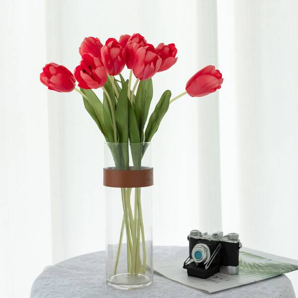 

3pcs Artificial Tulip, Watermelon pink