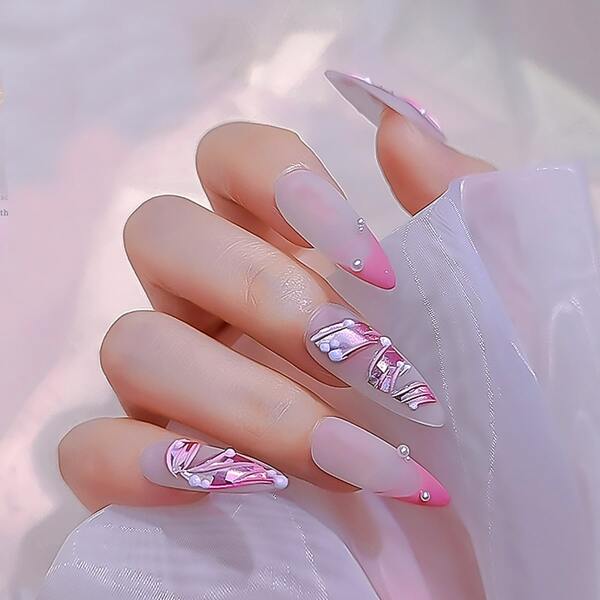 

1sheet Relief Nail Art Sticker, Purple
