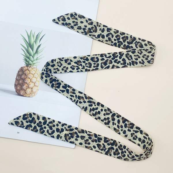 

Leopard Twilly Scarf Design Watchband, Multicolor