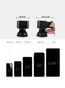 360 Degree Car Suction Cup Mobile Phone Holder - Black - View 4