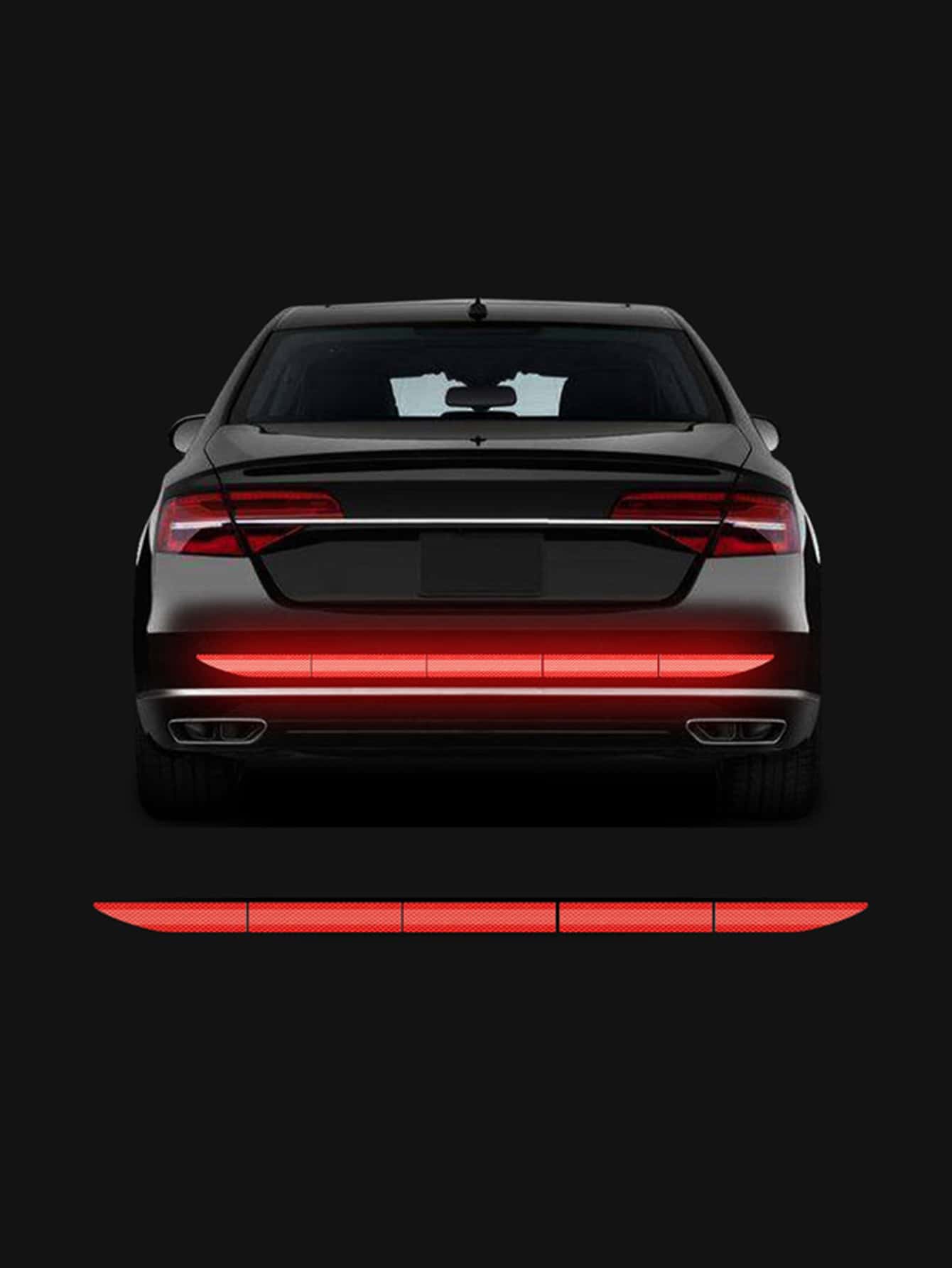 車反光貼紙 - 紅色 - 查看 1