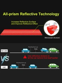 Car Reflective Sticker - Red - View 5