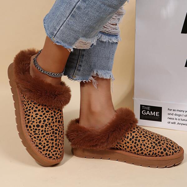

Dalmatian Pattern Snow Boots, Brown