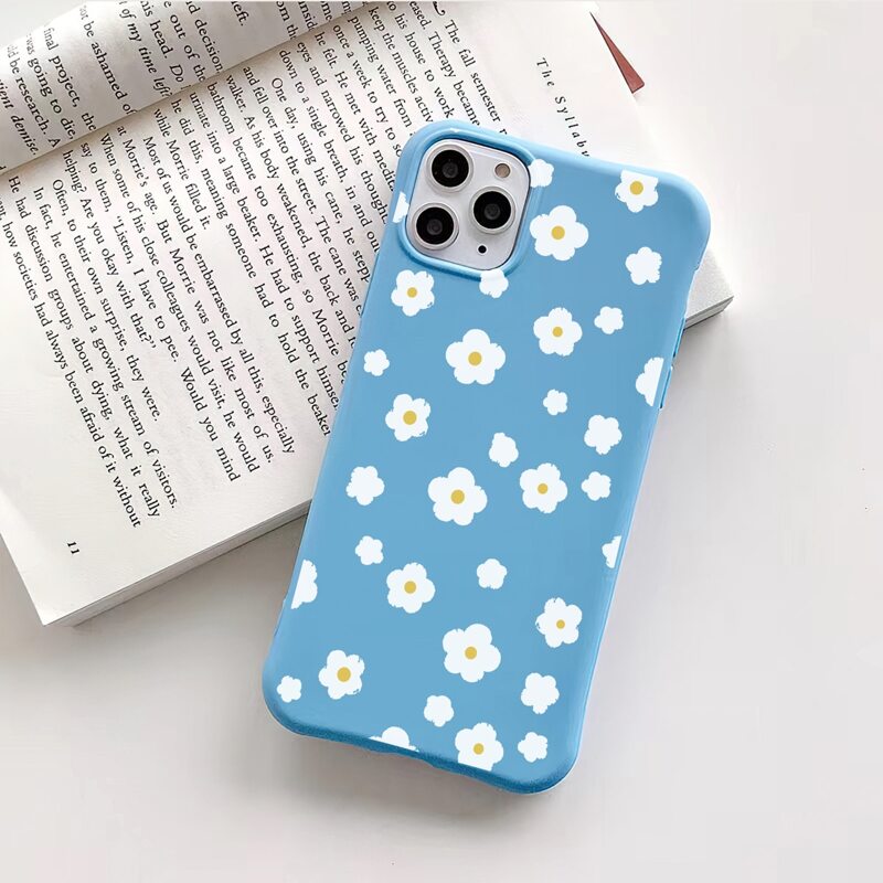 

Floral Print Phone Case, Baby blue