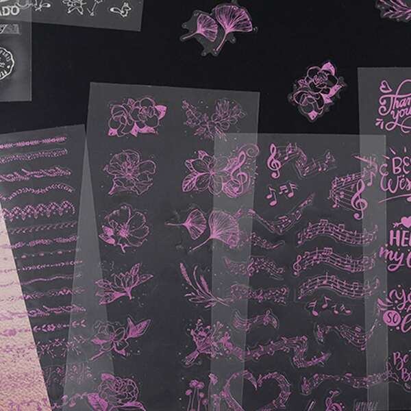 

1sheet Random Pattern Sticker, Multicolor