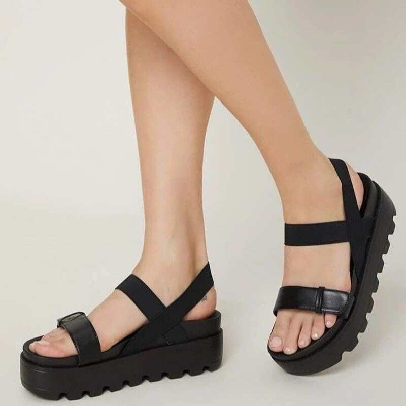 

Minimalist Wedge Sandals, Black