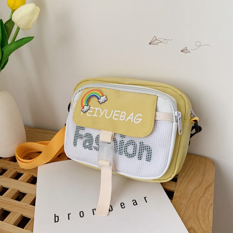 

Letter Graphic Crossbody Bag, Yellow