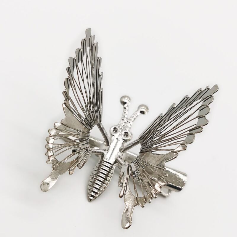 

Butterfly Design Hair Clip, Silver