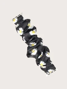 Daisy Pattern Scrunchie Design Watchband Compatible With Apple Watch - Multicolor - View 2
