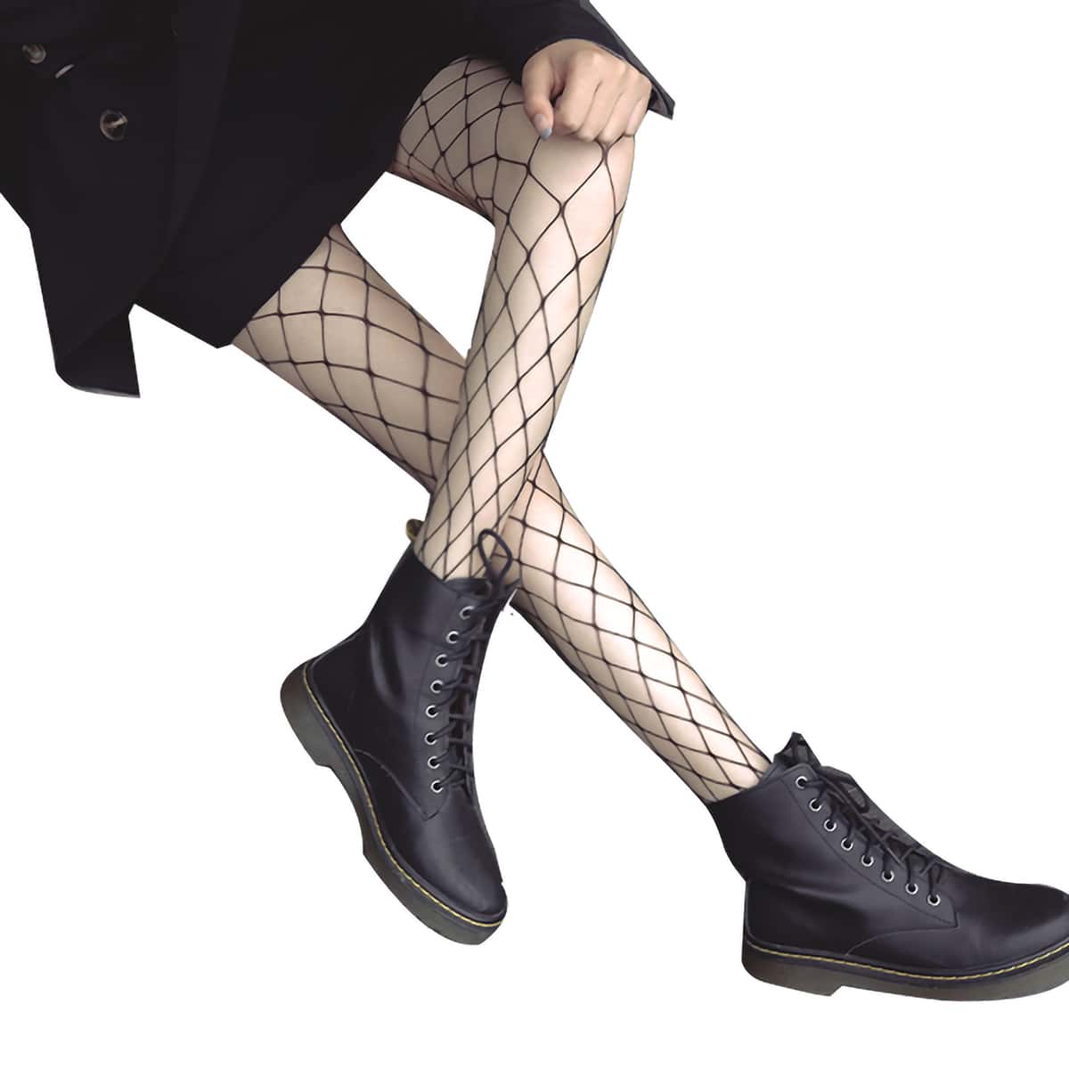 

Solid Fishnet Tights, Black