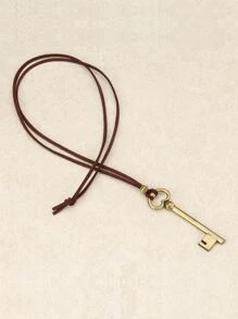 Key Charm Necklace - Multicolor - View 2