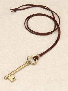 Key Charm Necklace - Multicolor - View 4