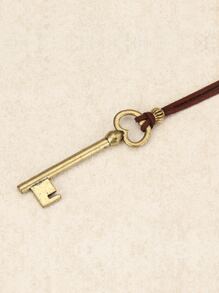 Key Charm Necklace - Multicolor - View 5