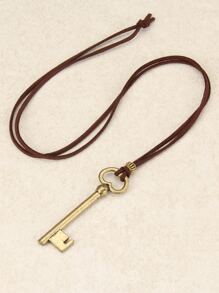 Key Charm Necklace - Multicolor - View 6