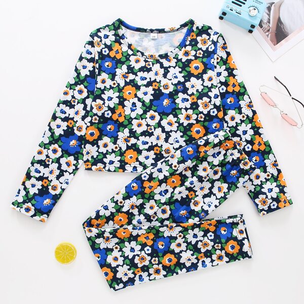 

Girls Allover Floral Print Tee & Leggings, Multicolor