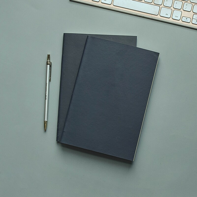 

1pc A5 Plain Notebook, Navy blue