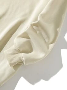 Graphic Drop Shoulder Sweatshirt - Apricot - View 4