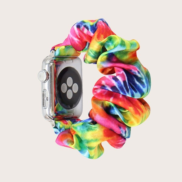 

Tie Dye Scrunchie Design Watchband For iWatch, Multicolor
