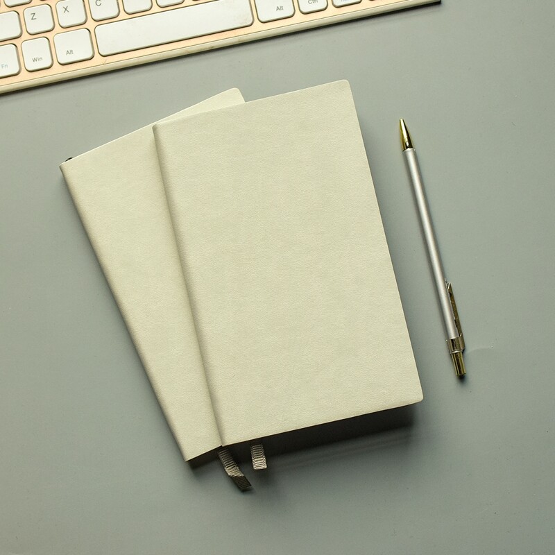 

1pc A6 Plain Notebook, Light grey