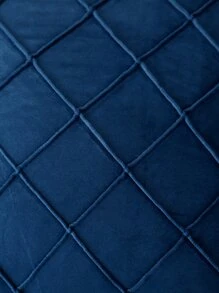 1pc Solid Color Cushion Cover Without Filler - Blue - View 4