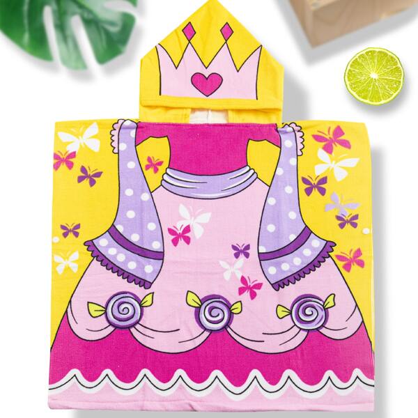

Toddler Girls Cartoon Graphic Towel, Yellow