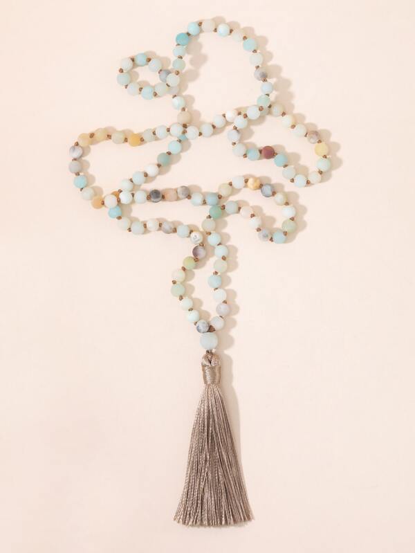 流蘇吊墜串珠項鏈