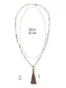 流蘇吊墜串珠項鏈