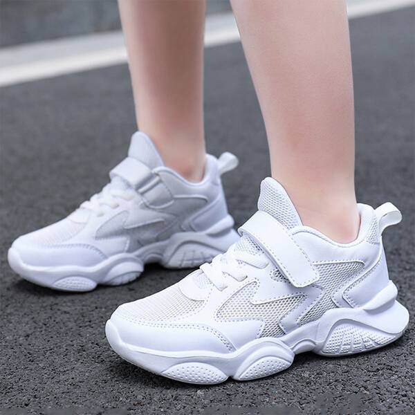 

Minimalist Lightweight Velcro Strap Sneakers, White
