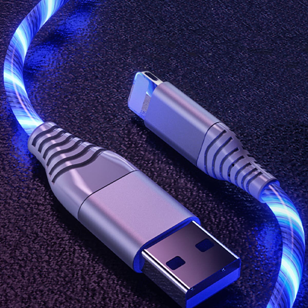 

1pc Luminous Data Cable, Blue