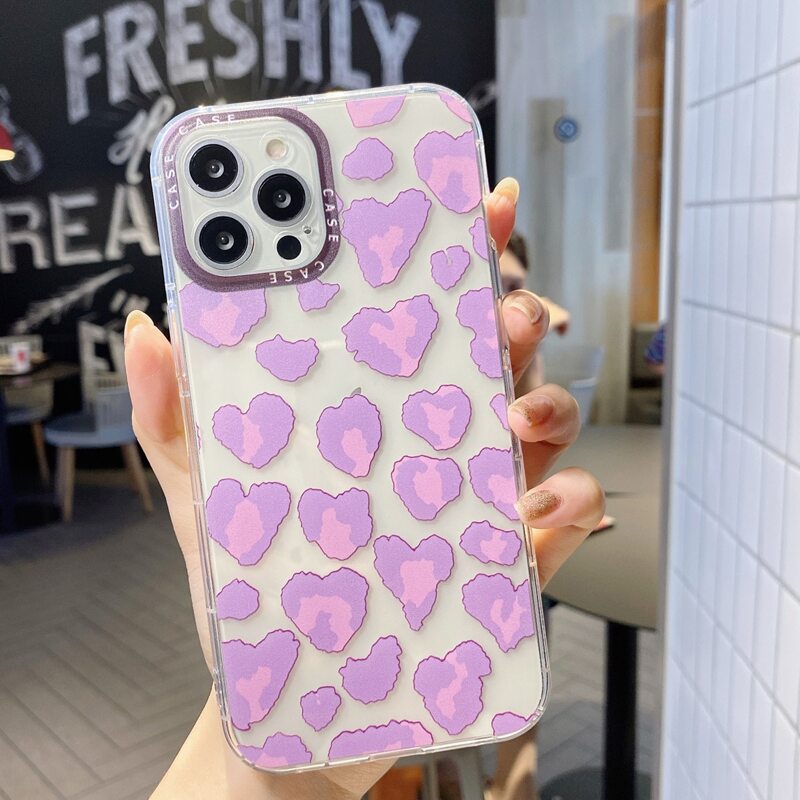 

Heart Pattern Phone Case, Pink