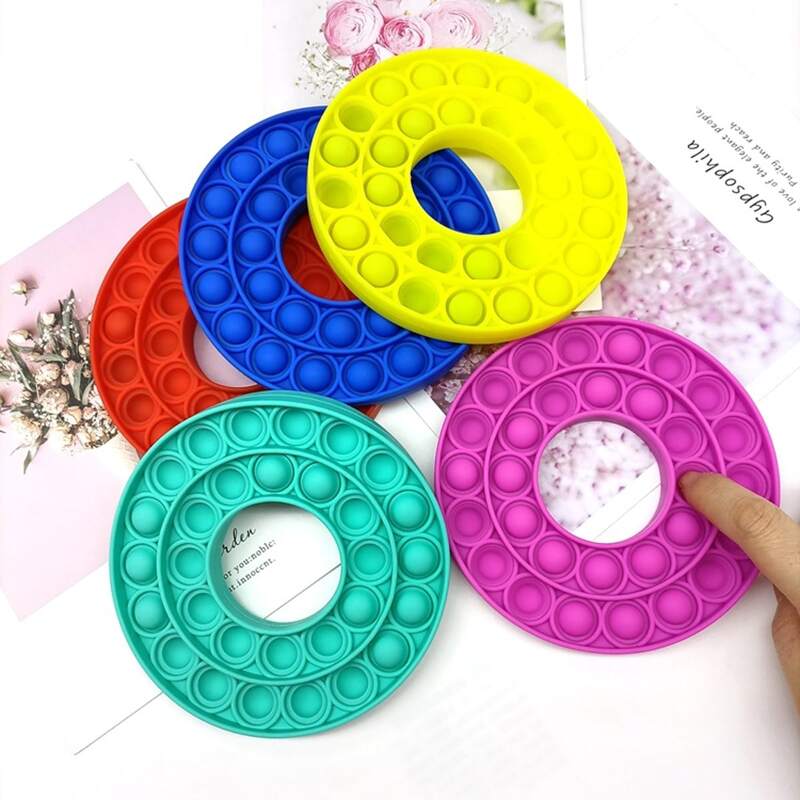 

1pc Random Round Push Pop Bubble, Multicolor